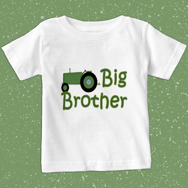 Camiseta Para Bebê Trator Verde Grande Irmão (Criador carregado)