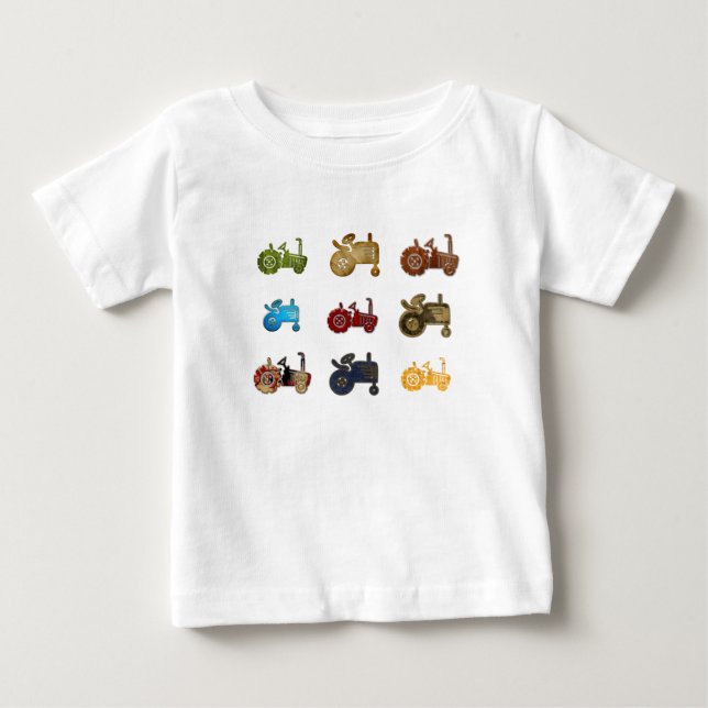 Camiseta Para Bebê Tratores (Frente)