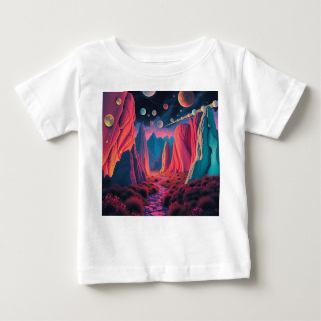 Camiseta Para Bebê  Traumplanet der Farben – Jenseits der Realität (Frente)