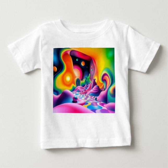 Camiseta Para Bebê  Traumplanet der Farben – Jenseits der Realität (Frente)