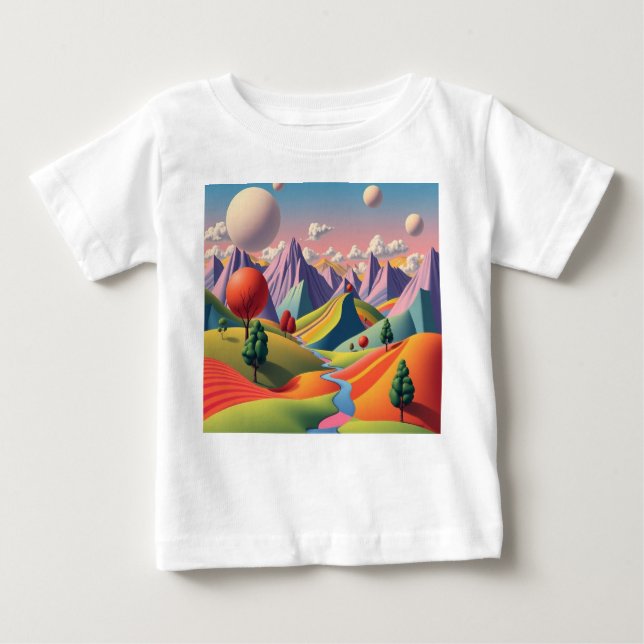Camiseta Para Bebê  Traumplanet der Farben – Jenseits der Realität (Frente)