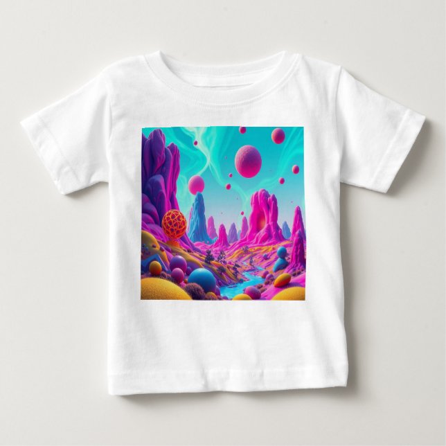 Camiseta Para Bebê  Traumplanet der Farben – Jenseits der Realität (Frente)