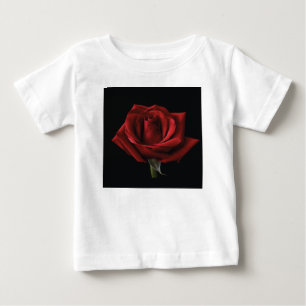 Camiseta Para Bebê travesseiro decorativo Rosa vermelha