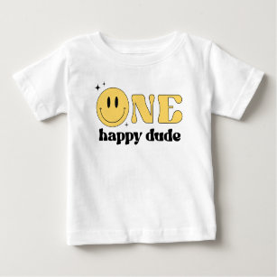 Camiseta Para Bebê TRAVIS Um Cara Feliz, Amarelo, Rosto