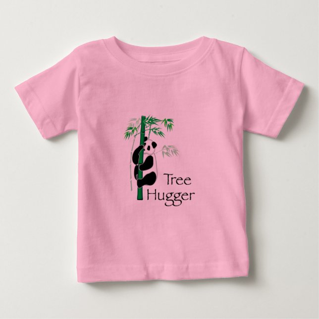 Camiseta Para Bebê Tree Hugger Panda (Frente)