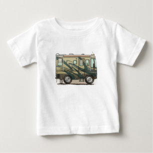 Camiseta Para Bebê Treinador grande bonito Motorhome do campista