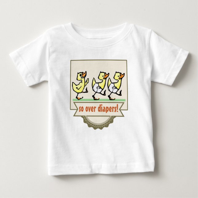 Camiseta Para Bebê Treinamento do Potty: Assim sobre fraldas! (Frente)