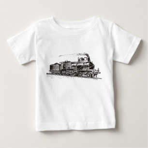 Camiseta Para Bebê Trem 03 - Preto