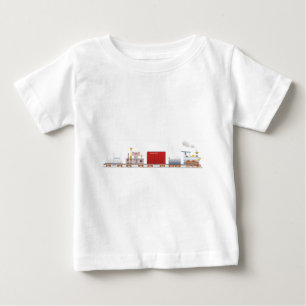 Camiseta Para Bebê Trem animal por muito tempo