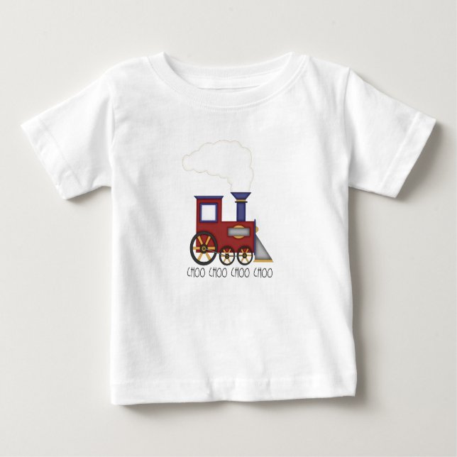 Camiseta Para Bebê Trem de Choo Choo (Frente)