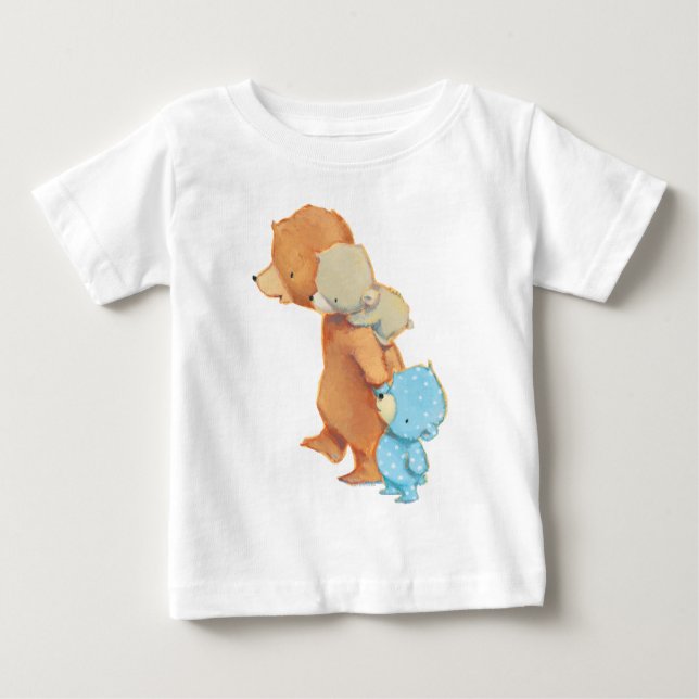 Camiseta Para Bebê Três amigos adoráveis do urso (Frente)