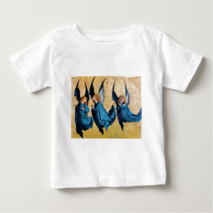 CAMISETA PARA BEBÊ TRÊS ANJOS NO AZUL