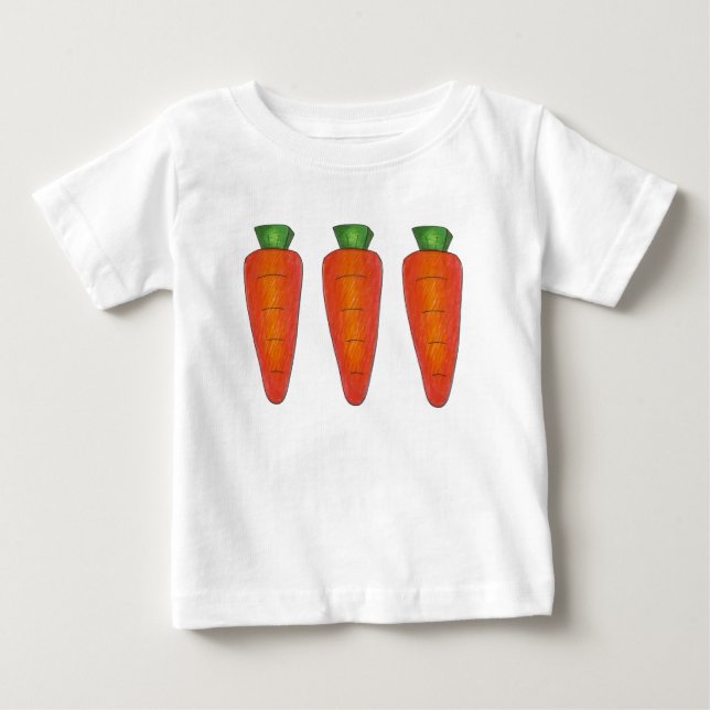Camiseta Para Bebê Três doces de Páscoa de chocolate laranja (Frente)