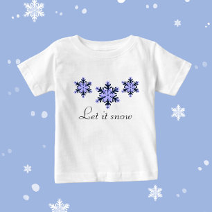 Camiseta Para Bebê Três flocos de neve