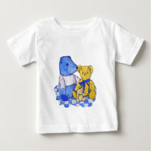 Camiseta Para Bebê três lindos ursos bonitinhos