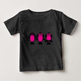 Camiseta Para Bebê Três Macacos Sábios