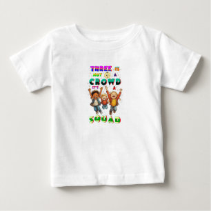 Camiseta Para Bebê Três Não É Uma Multidão É Um Esquadrão