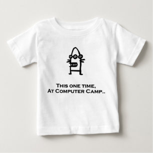 Camiseta Para Bebê Três Olhos Bot Esta Vez No Acampamento De Computad