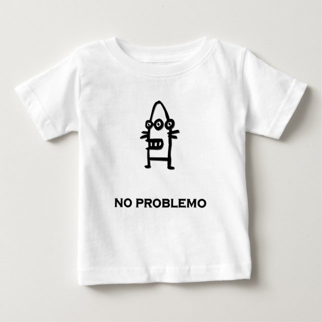 Camiseta Para Bebê Três Olhos Bot sem problemas (Frente)