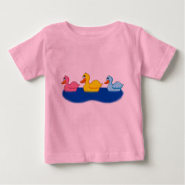 Camiseta Para Bebê Três Patos Toddler Ruffle Tee