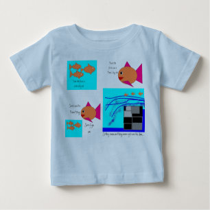 Camiseta Para Bebê Três peixes pequenos