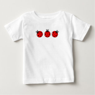 Camiseta Para Bebê Três Pequenos Damybugs - Baby Fine Jersey T Shirt