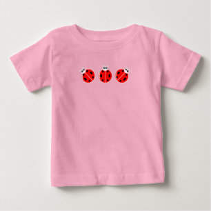 Camiseta Para Bebê Três Pequenos Damybugs - Baby Fine Jersey T Shirt
