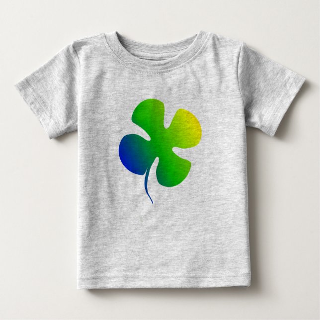 Camiseta Para Bebê Trevo de Arco-Íris (Frente)
