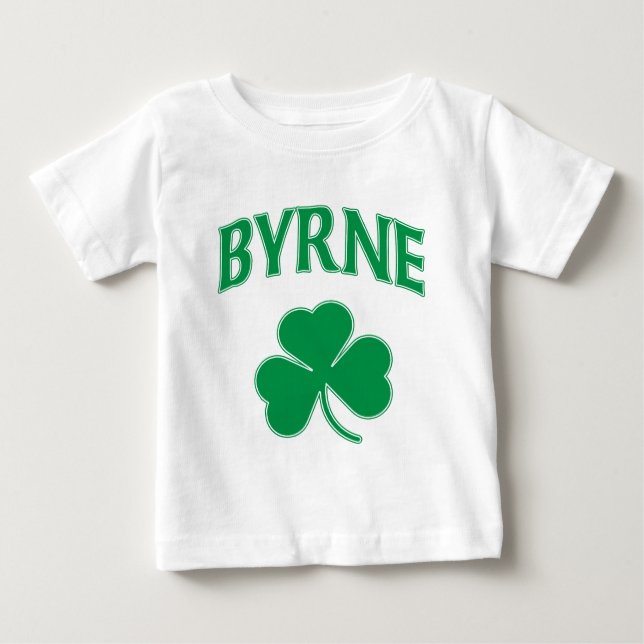 Camiseta Para Bebê Trevo do irlandês de Byrne (Frente)