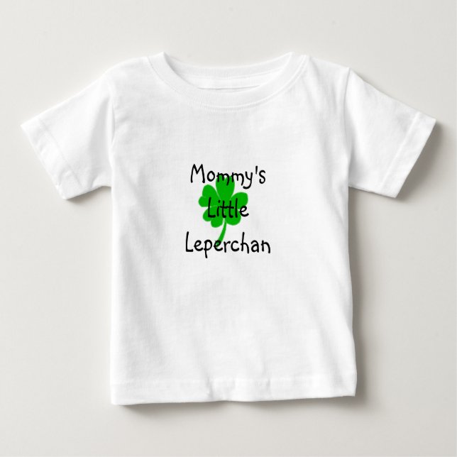 Camiseta Para Bebê trevo, Mommy'sLittleLeperchan (Frente)