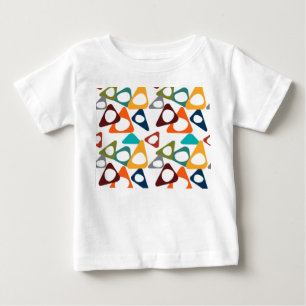 Camiseta Para Bebê Triângulos Arredondados