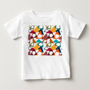 Camiseta Para Bebê Triângulos Arredondados