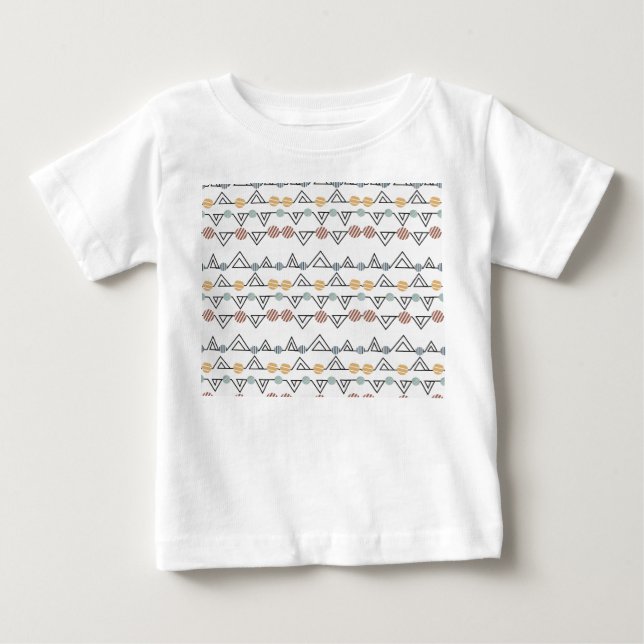 Camiseta Para Bebê Triângulos Bauhaus (Frente)