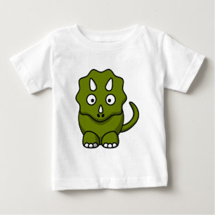 Camiseta Para Bebê Triceratops dos desenhos animados