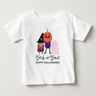 Camiseta Para Bebê Trick ou trata halloween