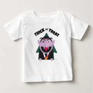 Camiseta Para Bebê Trick ou Treine o Dia das Bruxas da Rua Sésamo