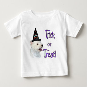 Camiseta Para Bebê Trilha de Terrier Branco da Highland Ocidental