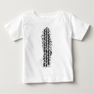 Camiseta Para Bebê Trilha do pneu
