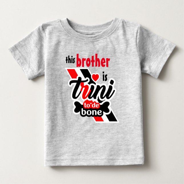 Camiseta Para Bebê Trini 2 de bone (irmão) (Frente)
