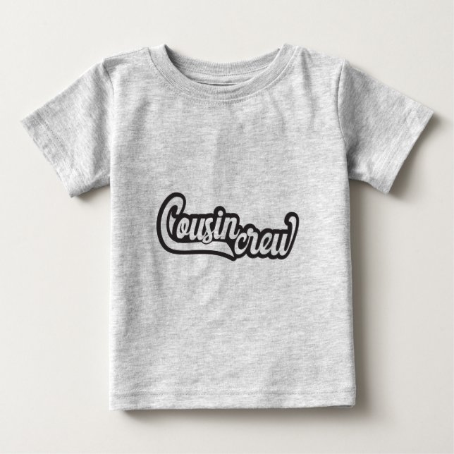 Camiseta Para Bebê Tripulação de primos (Frente)