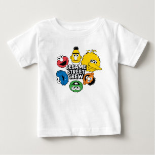 Camiseta Para Bebê Tripulação de Rua Sésamo
