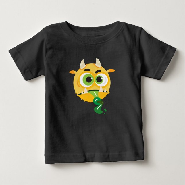 Camiseta Para Bebê troll de trava língua (Frente)