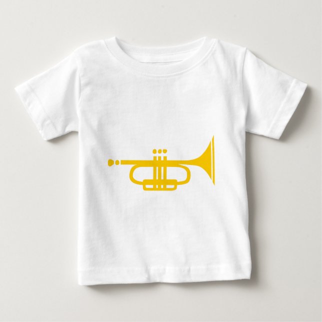 Camiseta Para Bebê Trombeta (Frente)