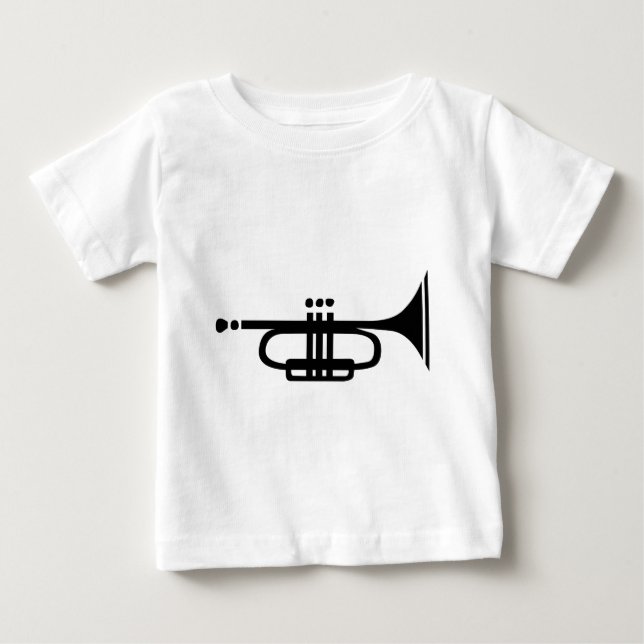 Camiseta Para Bebê trombeta (Frente)