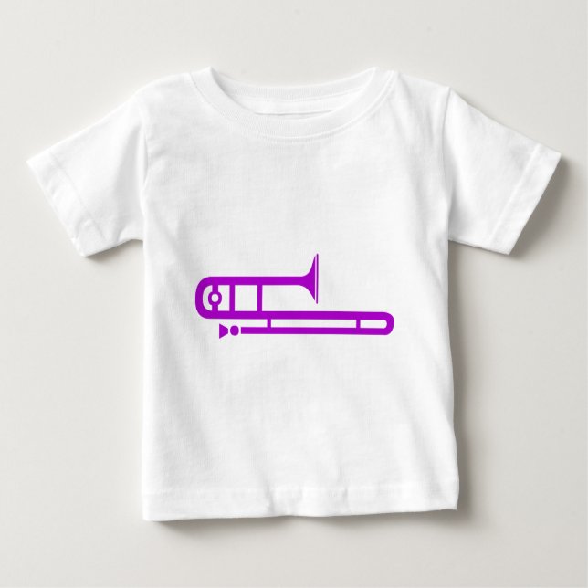 Camiseta Para Bebê Trombone (Frente)
