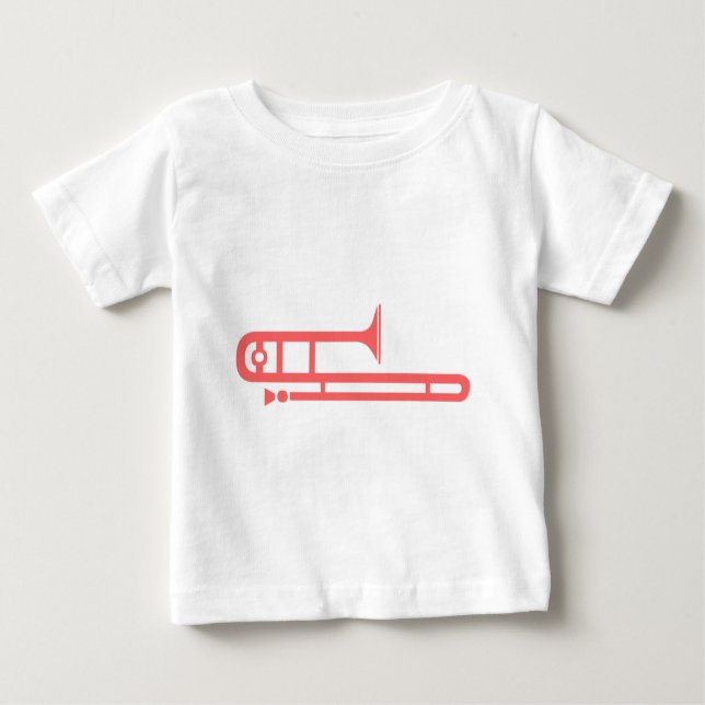 Camiseta Para Bebê Trombone (Frente)