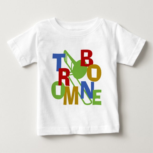 Camiseta Para Bebê Trombone Scramble (Frente)