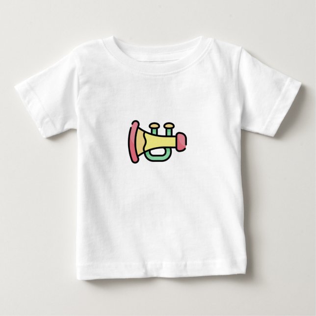 Camiseta Para Bebê trompete (Frente)