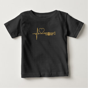 Camiseta Para Bebê Trompete - Presente de Pulsação de Trompete