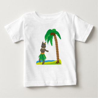 Camiseta Para Bebê Tropical cat